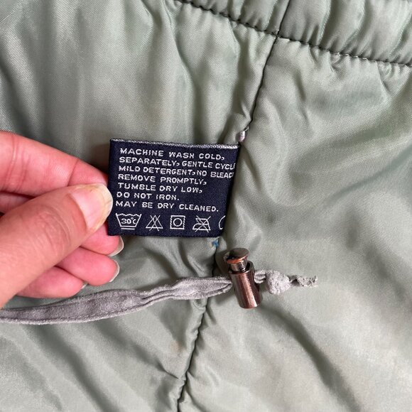 London Fog Sage Green Hooded Rain Jacket Windbreaker Size Small - Picture 5 of 16